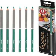 Premium Colored Pencils Emerald 6 Pack - Highly-Pigmented Drawing Pencils - Coloring Pencils for Drawing, Blending, Coloring, and More