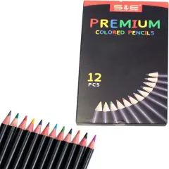 Colored Pencils 12Pcs, Pre-sharpened Super Soft Core Lead, Kid's Colored pencils, Drawing Pencils, Wooden Lead Pencils