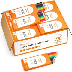 720 Colored Pencils Bulk, 12 Vibrant Colors, Pack of 60, Pre-sharpened Coloring Pencils, Wood Colored Pencil for Kids Teachers, Classroom Essentials, Back to School Supplies