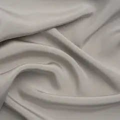 1 Yard Elegant Silk 4 Ply Crepe Fabric Moonstruck Gray Premium Designer Collection 44 Inches Width