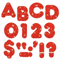 Red Sparkle 4" Casual UC Ready Letters&reg;