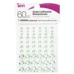 CousinDIY Adhesive Rhinestones 60/Pkg-Green
