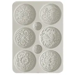 Stamperia Silicone Mold A5-Brocante Antiques Clocks