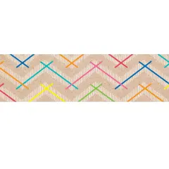 Krafty Pop Colorful Kraft Chevron EZ Border, 48 Feet