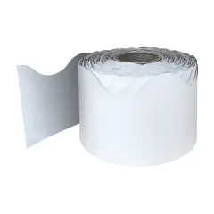 White Rolled Scalloped Border, 65 Feet