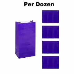 5" x 10" Paper Treat Bags - 12 Pc. Purple