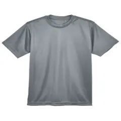 UltraClub&reg; Youth Cool & Dry Basic Performance Crew Neck Short Sleeve T-Shirt CHARCOAL
