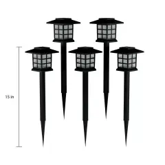 6PC Solar Garden Lights Outdoor Water-Resistant Landscape LED Pathway Yard