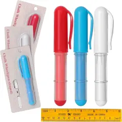 Fabric Chalk Markers (Red,Blue,White and 1 Ruler)