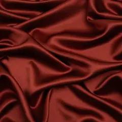 1 Yard Mahogany Silk Crepe Back Satin Soft Smooth Solid Luxury Fabric 44 inch Width