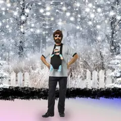 Vegas Aftermath Costume Kit Adult Wig Beard Baby Carrier Glasses