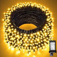 66ft 200 LED Christmas Lights Outdoor, Warm White Christmas Tree Lights Indoor Plug in,