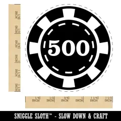 Poker Chip Blackjack Card Games Deck Texas Holdem Self-Inking Rubber Stamp Blue