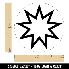 Baha'i Religious Symbol Faith Self-Inking Rubber Stamp Crafting Planners Pink