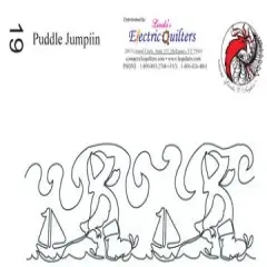 019 Puddle Jumpin' Pantograph by Linda V. Taylor