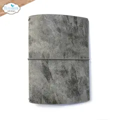 Elizabeth Craft Stonewashed Art Journal XL 9.8"X6.5"-Grey Passport