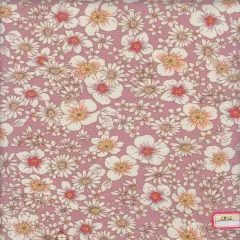 1 Yard Cey Ditsy Floral Print Fabric, 58/59&Prime; Wide 100% Polyester ROSE