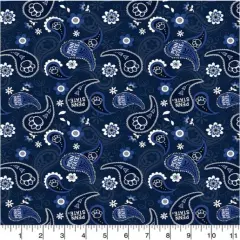 Licensed NCAA Penn State University Paisley PS-1200 Cotton Fabric by the Yard