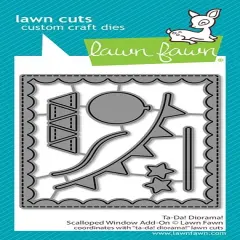 Lawn Cuts Custom Craft Die-Ta-Da! Diorama! Scalloped Window Add-On