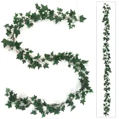 6-Pack Elegant 6' English Ivy Garland with 185 Lush Leaves - Vibrant Green, Perfect for Home D&eacute;cor and Celebrations, Floral Home by Artificial Flowers