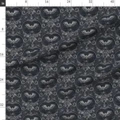 Various Fabrics by the Yard or Fat Quarter Spiderweb Damask Halloween Cobwebs Gothic Spooky Autumn Fall Custom Printed Fabric by Spoonflower