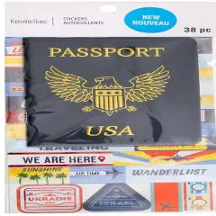 Recollections Passport Travel Flip Pack Stickers