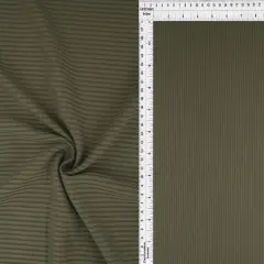 1 Yard 4x2 Rib Solid Knit Fabric, 52/54&Prime; Wide Polyester Rayon Spandex Blend KHAKI GREEN