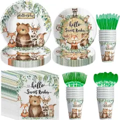 Baby Shower Plates and Napkins Decorations Tableware