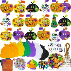 36 Sets Halloween Pumpkin Decorations DIY Foam Halloween Craft Kits