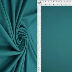 1 Yard Soft DTY Brushed Solid Knit Fabric, Poly Spandex Blend, 58/60&Prime; Wide TURQUOISE