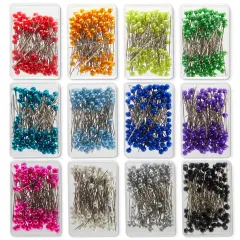 1200 Pieces Sewing Pins for Fabric with Colored Ball Head, 1.5 inch Straight Quilting Pin for Dressmaker (12 Colors) Multicolor
