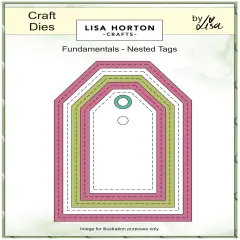Lisa Horton Crafts Fundamentals Nested Dies-Tags