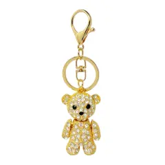 Wrapables Crystal Bling Keychain, Keyring Purse Handbag Pendant Charm, Teddy Bear