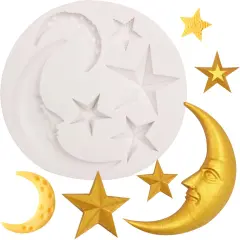 Moon Stars Silicone Fondant Molds