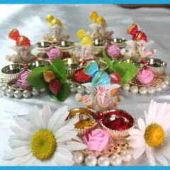 Bulk Golu Favors, Ganesh Kumkum Holder, Thamboolam, Pooja Favor, Diwali Gift, Diwali Favor, Deewali Decor, Haldikumkum Plate, Pooja Return