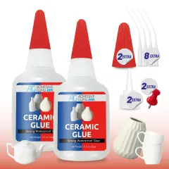 ADHESIVE GURU Ceramic Glue 0.7 oz &ndash; Fast-Drying CA Adhesive for Porcelain, Pottery, Figurines, Clear Finish