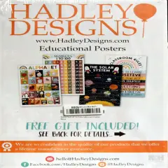 Hadley Designs Boho Educational Posters - 16 Poster Set