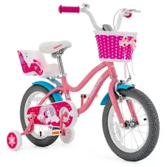 Honeyjoy 14/18 Inches Kids Bicycle with Training Wheels & Basket for Boys & Girls