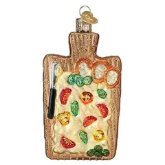 Old World Christmas 4.5 Inch Butter Board Christmas Tree Ornament , Ornament Cutting Board Condiment Salts Edibles Multicolored