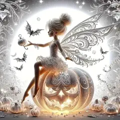 13.8x13.8 Inch - Pumpkin Elf Bat Diamond Painting Kits for Adults