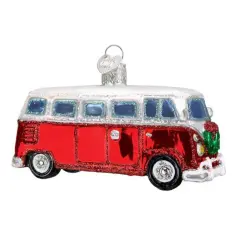 Old World Christmas 1.75 In Camper Van Christmas Tree Ornament , Ornament Christmas Car Travel Red