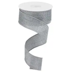 1.5" Cross Royal Ribbon: Grey (10 Yards)