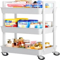 3 Tier Rolling Cart Organizer