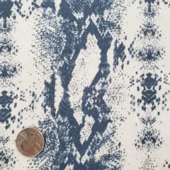 1 Yard Rayon Crinkle Denim Blue Woven Fabric, 50/52&Prime; Wide 100% Rayon