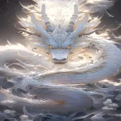 12X20 Inch - White Dragon Diamond Painting Kits for Adults