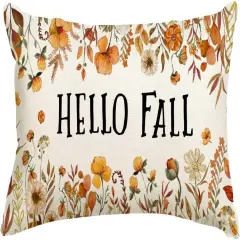 Autumn Flowers Thanksgiving Lumbar Outdoor Cushion Case Decoration