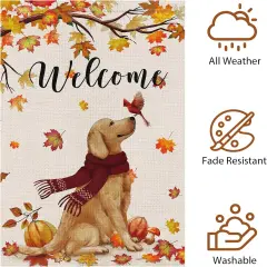 Welcome Fall Garden Yard Flag 12 x 18 Inch(fall)