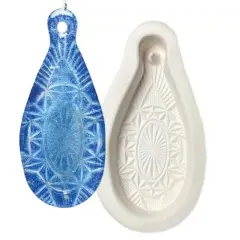 6.25" x 3.25" x 2" Crystal Tear Ornament Glass Fusing Kiln Mold