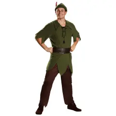 PETER PAN robin hood elf disney adult halloween mens classic costume XL Chest 42-46