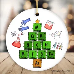 Periodic Table Scientist Christmas Ornament
